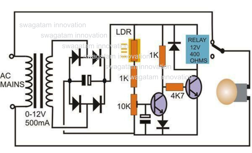 Automatic Street Light Circuit Diagram Image